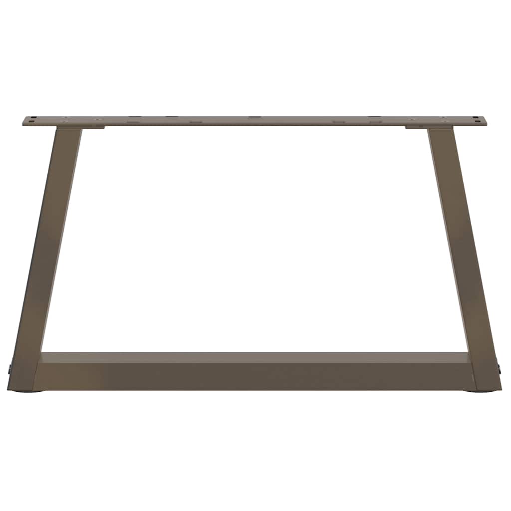 2 db V-alakú natúr acél dohányzóasztal láb 50x(30-31,3) cm