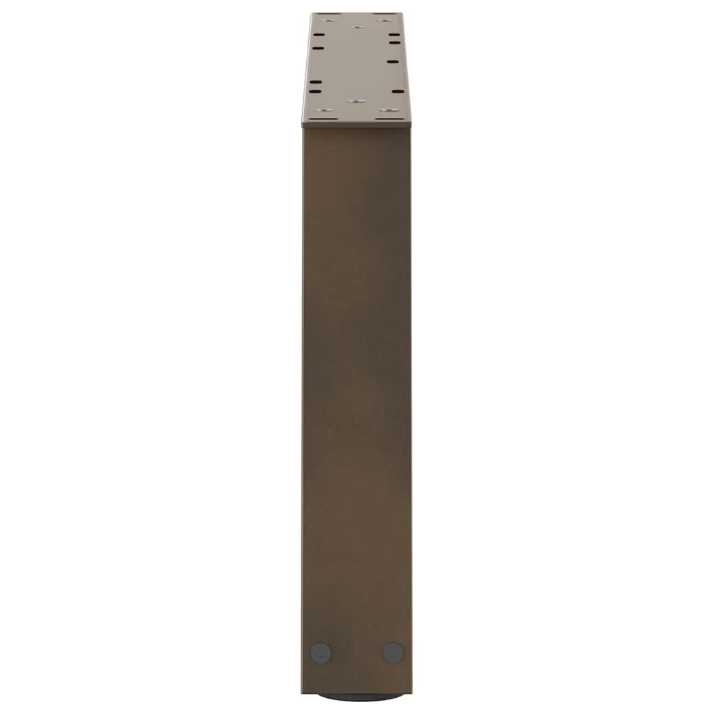2 db V-alakú natúr acél dohányzóasztal láb 50x(30-31,3) cm