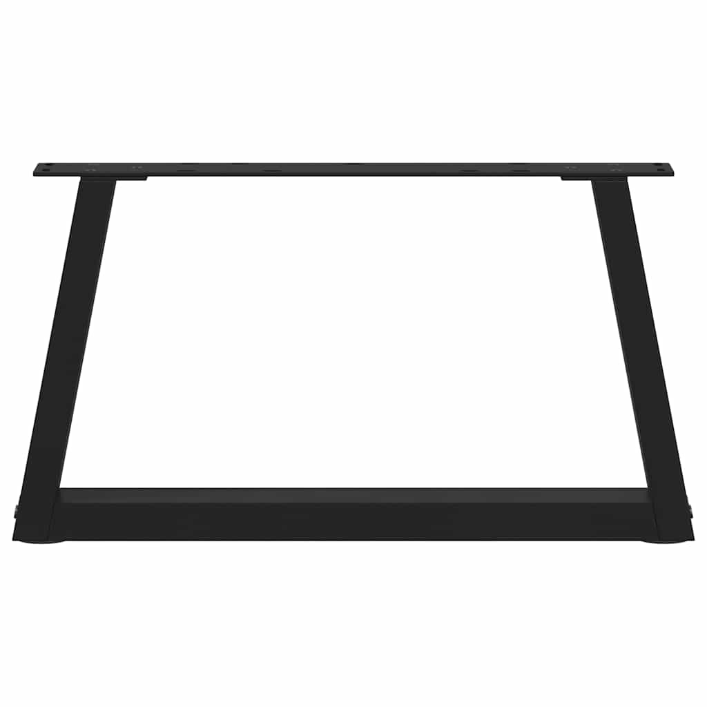 2 db fekete, V-alakú acél dohányzóasztal láb 60 x (30-31,3) cm