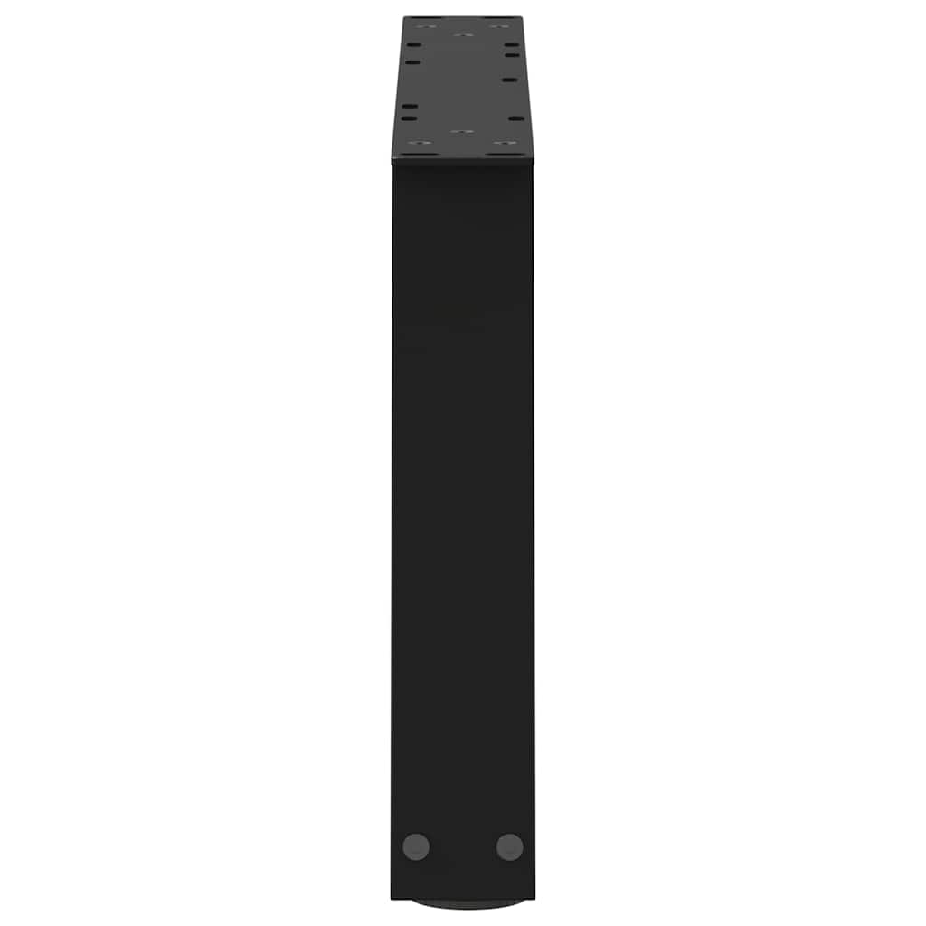 2 db fekete, V-alakú acél dohányzóasztal láb 60 x (30-31,3) cm