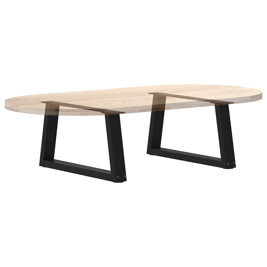 2 db fekete, V-alakú acél dohányzóasztal láb 60 x (30-31,3) cm
