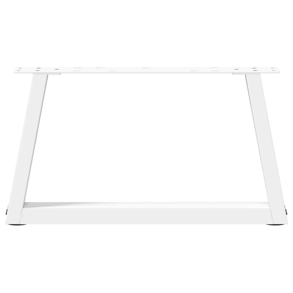 2 db fehér, V-alakú acél dohányzóasztal láb 60 x (30-31,3) cm