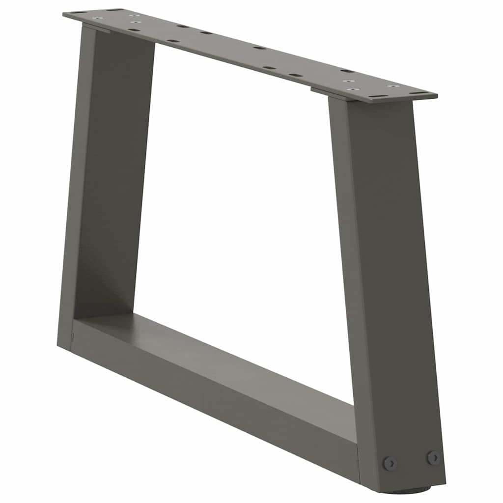 2 db antracitszürke, V-alakú acél dohányzóasztal láb 60 x (30-31,3) cm
