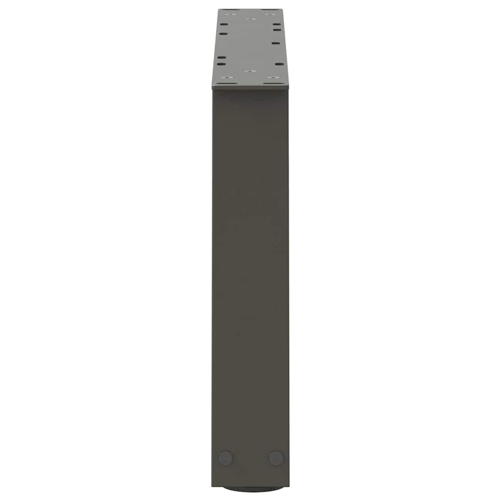 2 db antracitszürke, V-alakú acél dohányzóasztal láb 60 x (30-31,3) cm