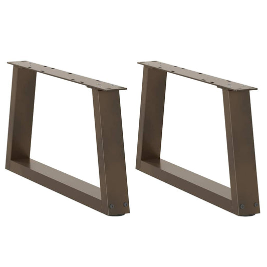 2 db V-alakú natúr acél dohányzóasztal láb 60x(30-31,3) cm