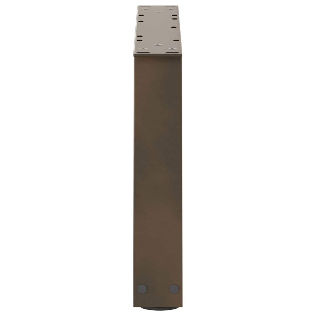 2 db V-alakú natúr acél dohányzóasztal láb 60x(30-31,3) cm