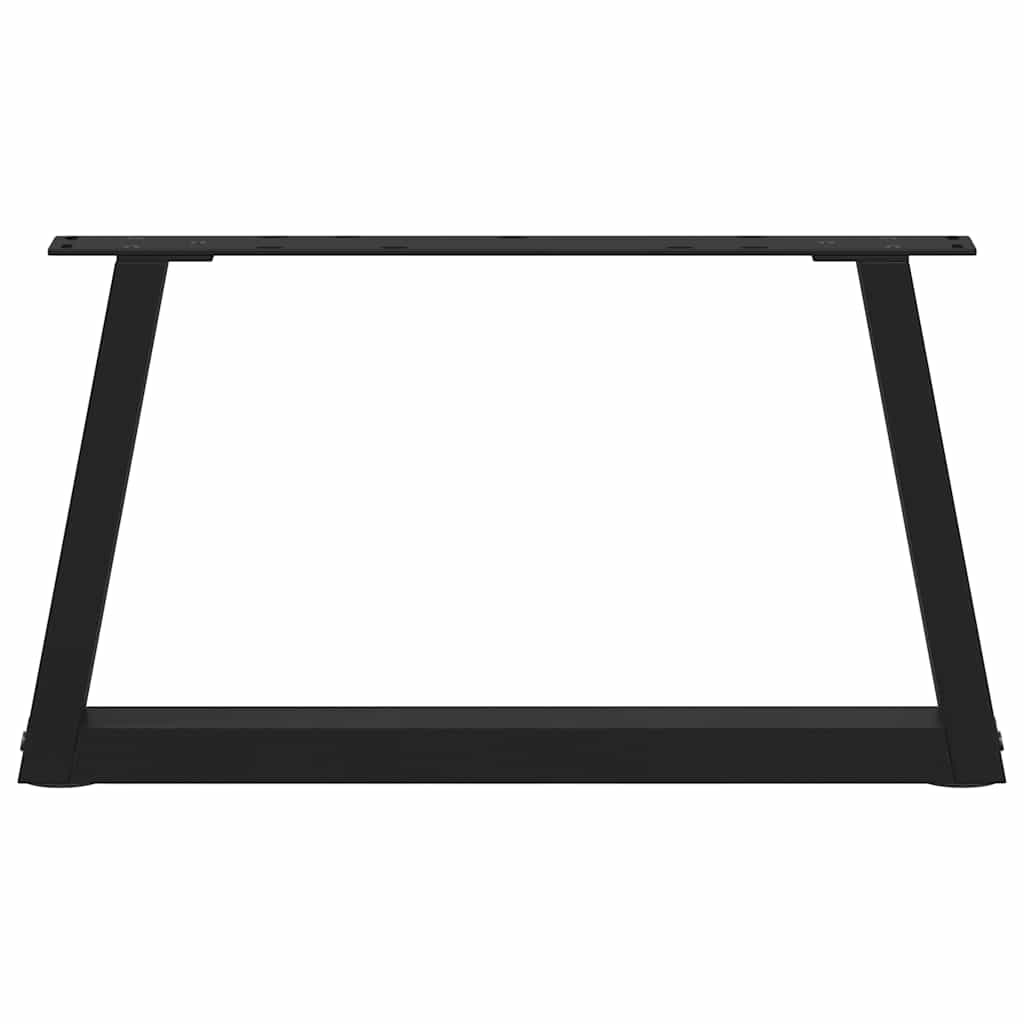 2 db fekete, V-alakú acél dohányzóasztal láb 70 x (30-31,3) cm