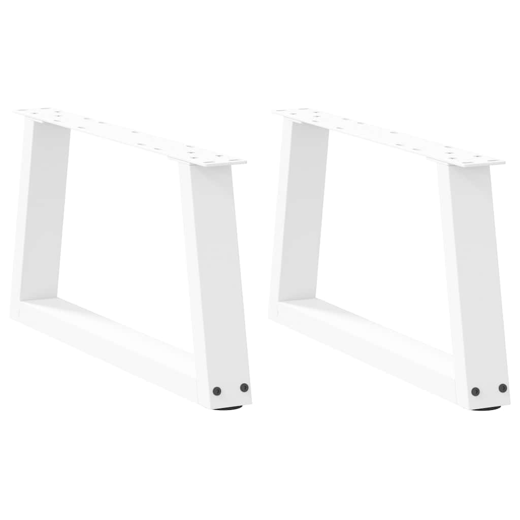 2 db fehér, V-alakú acél dohányzóasztal láb 70 x (30-31,3) cm