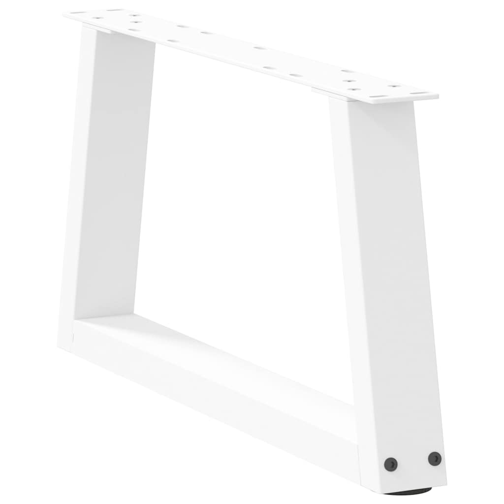 2 db fehér, V-alakú acél dohányzóasztal láb 70 x (30-31,3) cm