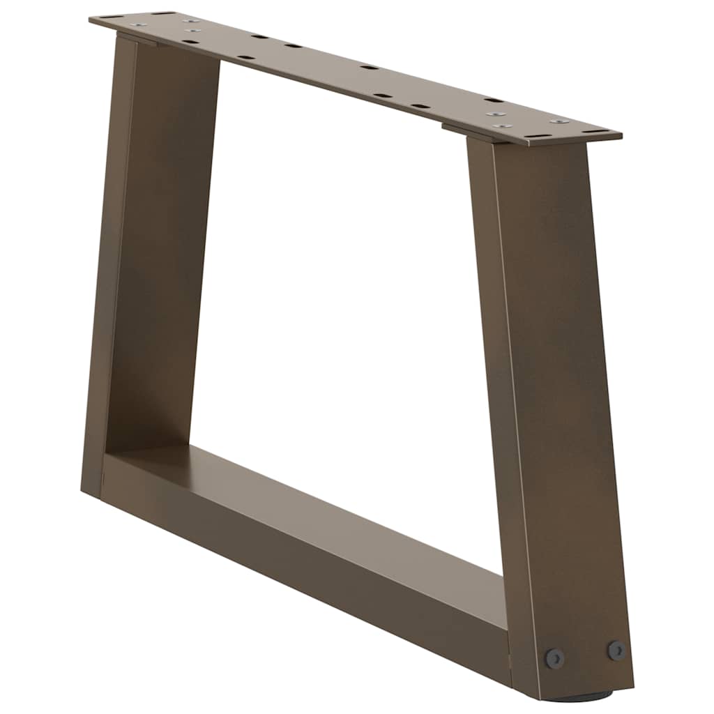 2 db V-alakú natúr acél dohányzóasztal láb 70 x (30-31,3) cm