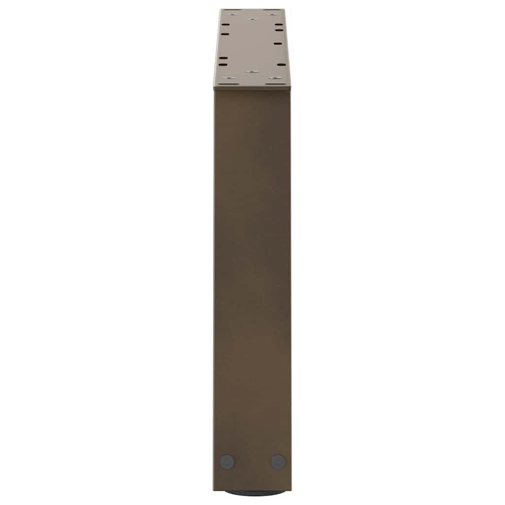 2 db V-alakú natúr acél dohányzóasztal láb 70 x (30-31,3) cm