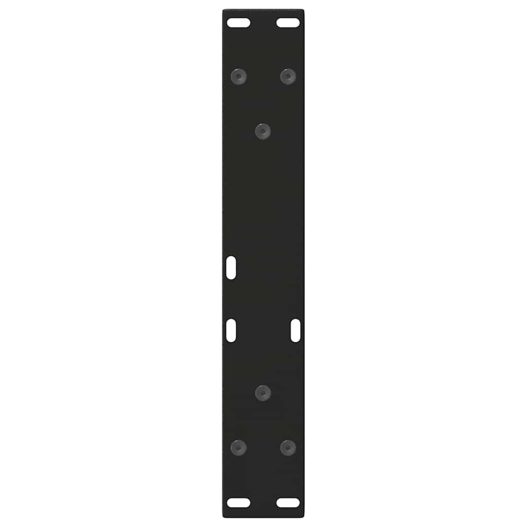 2 db fekete, V-alakú acél dohányzóasztal láb 28 x (42-43,3) cm