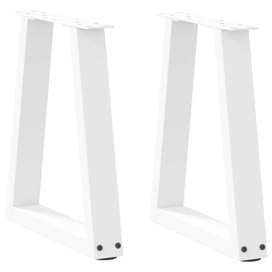 2 db fehér, V-alakú acél dohányzóasztal láb 28 x (42-43,3) cm