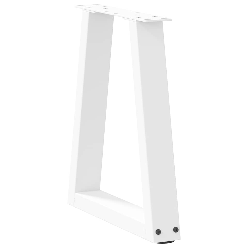 2 db fehér, V-alakú acél dohányzóasztal láb 28 x (42-43,3) cm