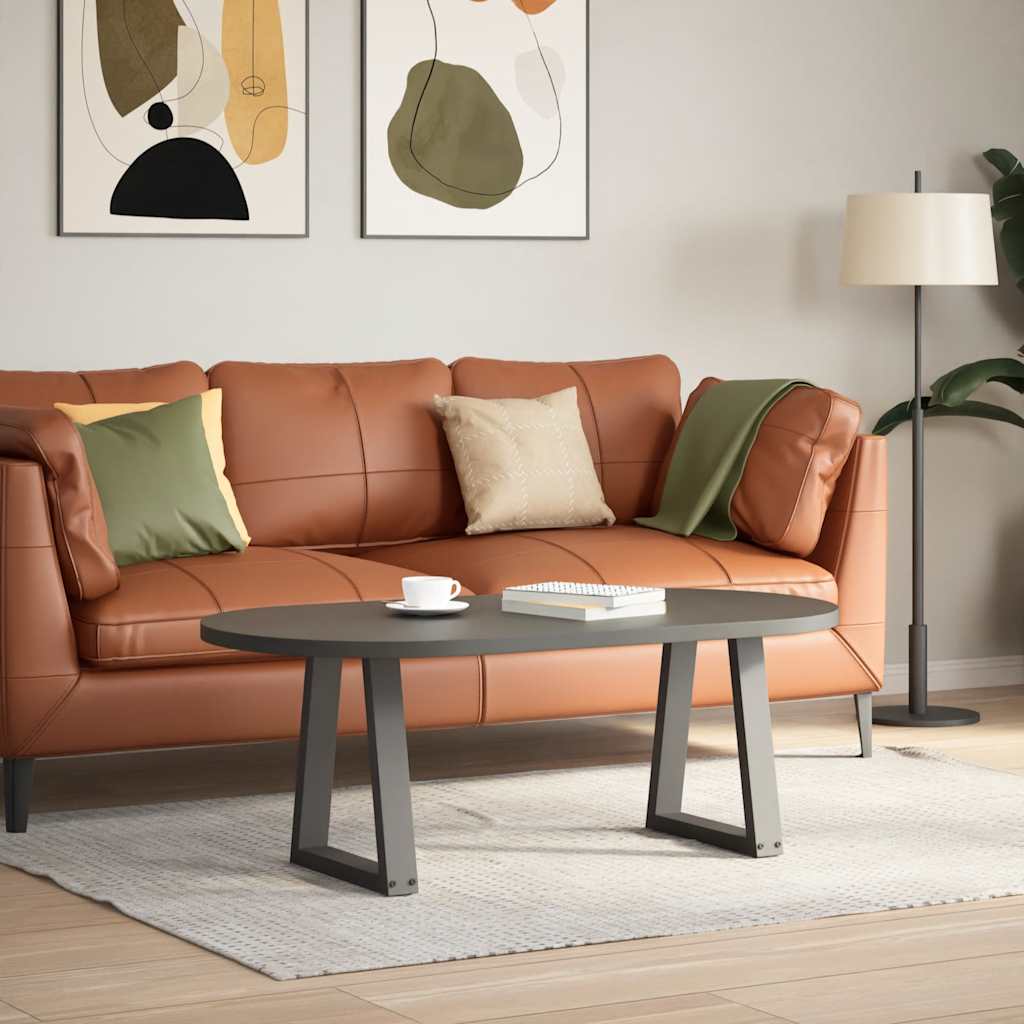 2 db antracitszürke, V-alakú acél dohányzóasztal láb 28 x (42-43,3) cm