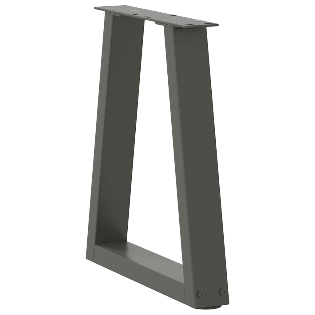2 db antracitszürke, V-alakú acél dohányzóasztal láb 28 x (42-43,3) cm