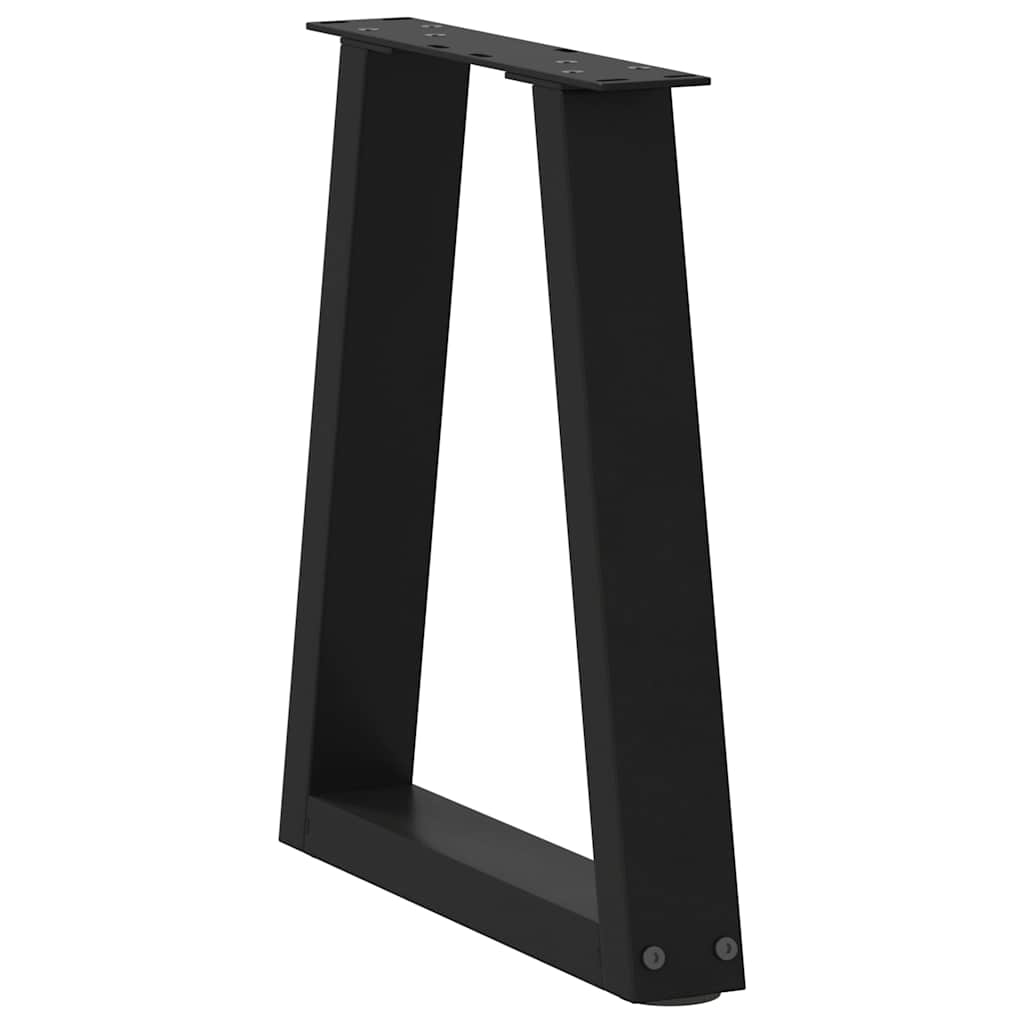 2 db fekete, V-alakú acél dohányzóasztal láb 38 x (42-43,3) cm