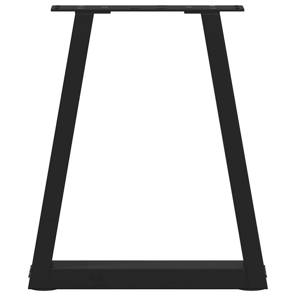 2 db fekete, V-alakú acél dohányzóasztal láb 38 x (42-43,3) cm