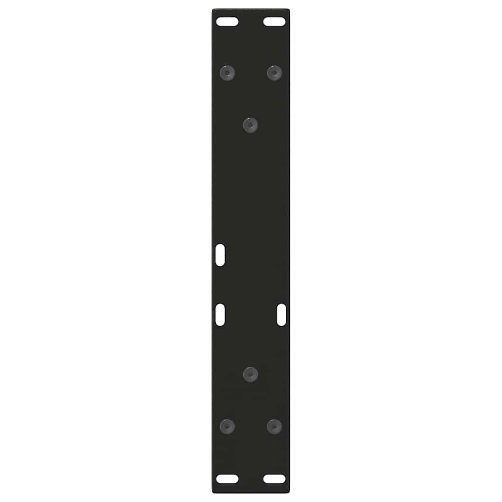 2 db fekete, V-alakú acél dohányzóasztal láb 38 x (42-43,3) cm