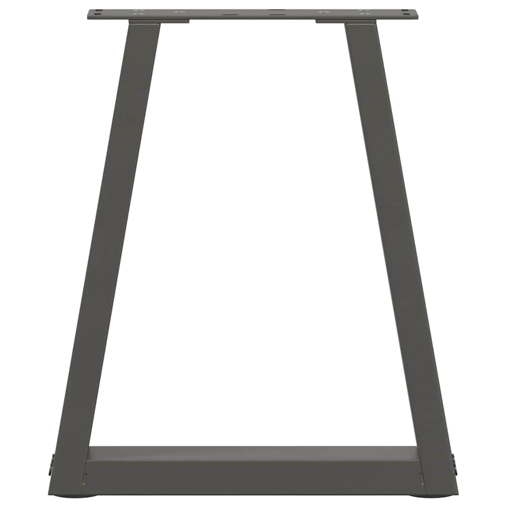 2 db antracitszürke, V-alakú acél dohányzóasztal láb 38x(42-43,3) cm