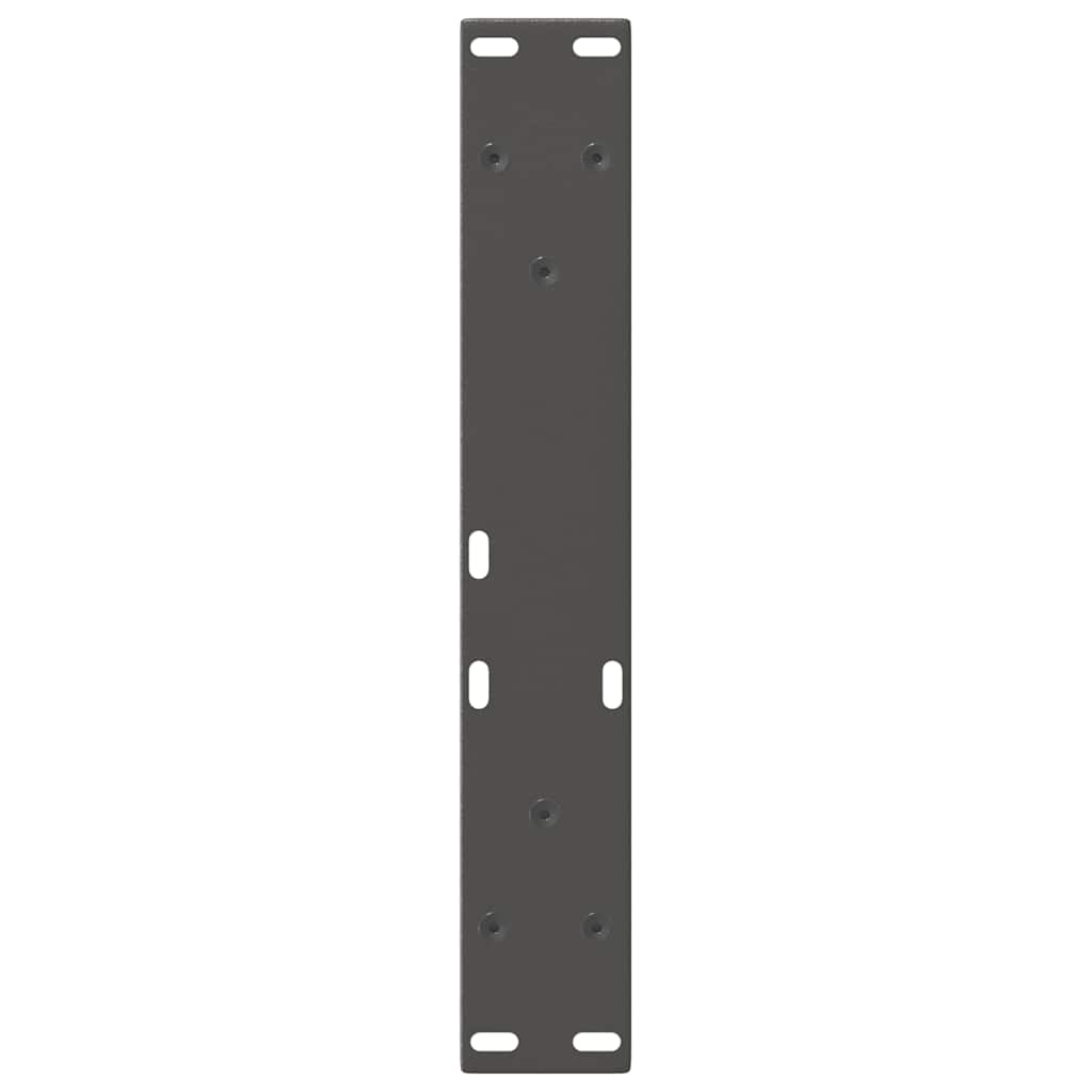 2 db antracitszürke, V-alakú acél dohányzóasztal láb 38x(42-43,3) cm