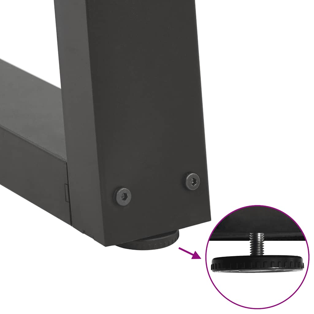2 db antracitszürke, V-alakú acél dohányzóasztal láb 38x(42-43,3) cm