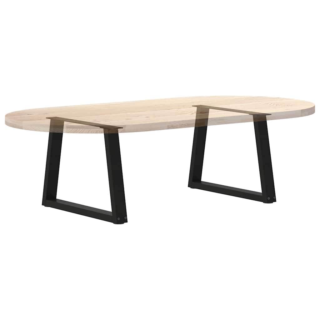 2 db fekete, V-alakú acél dohányzóasztal láb 50 x (42-43,3) cm