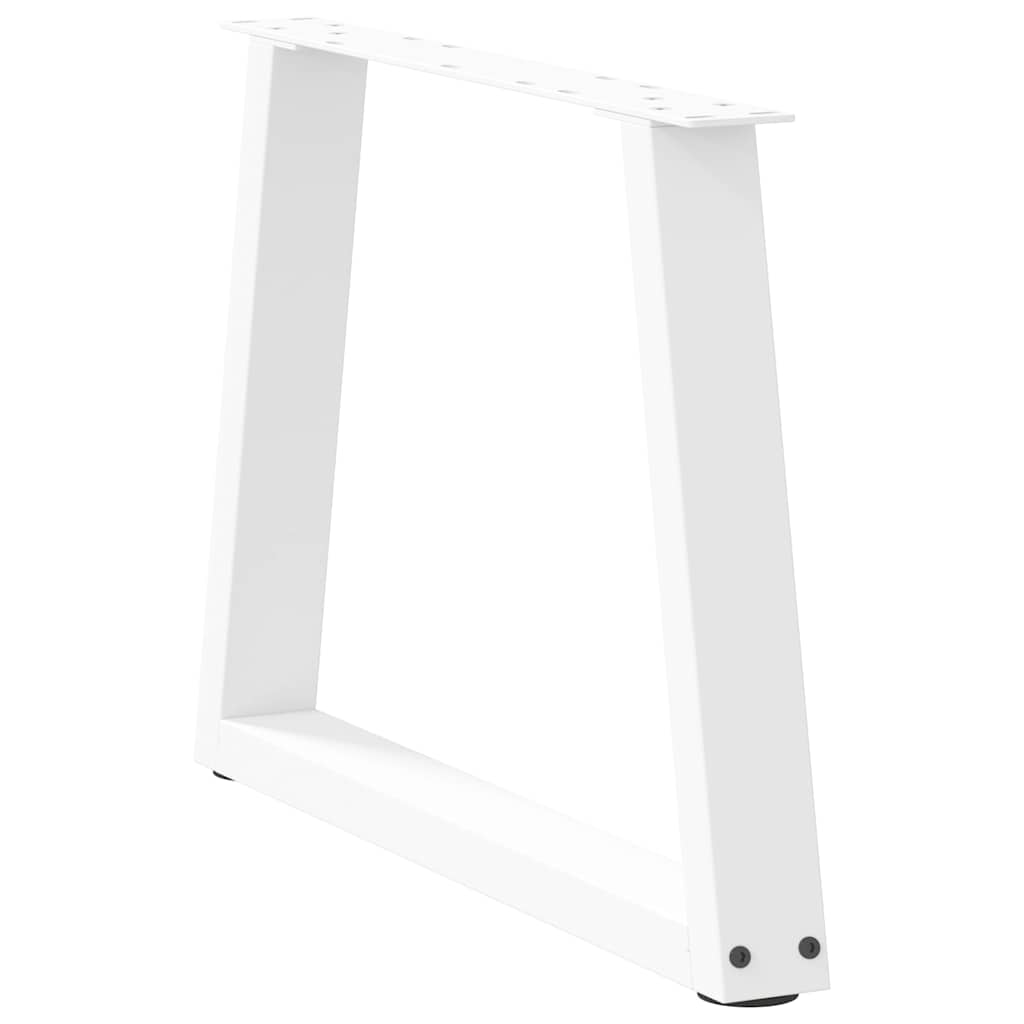 2 db fehér, V-alakú acél dohányzóasztal láb 50 x (42-43,3) cm