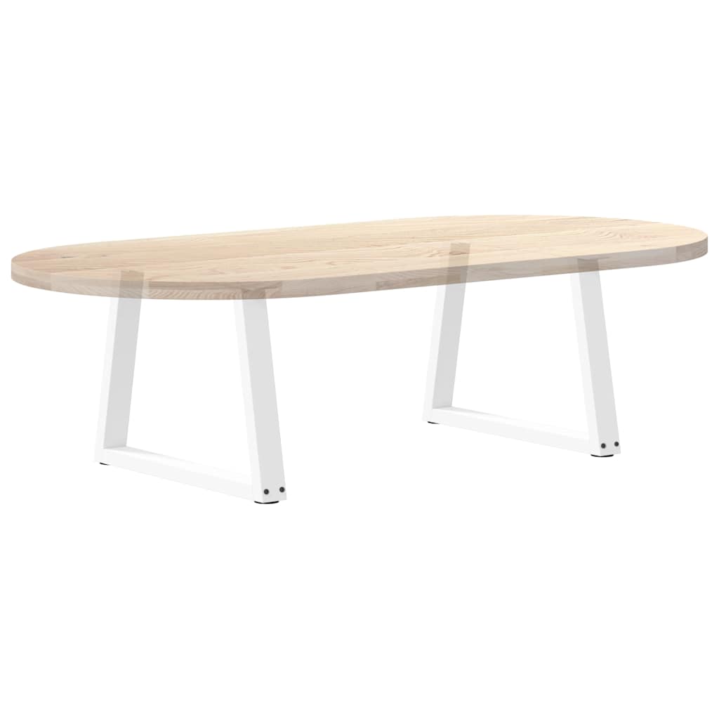 2 db fehér, V-alakú acél dohányzóasztal láb 50 x (42-43,3) cm