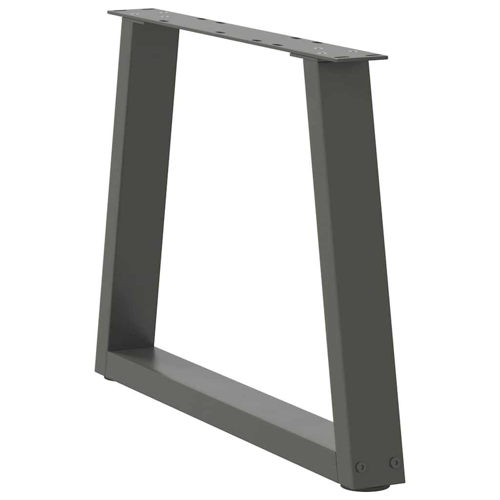 2 db antracitszürke, V-alakú acél dohányzóasztal láb 50 x (42-43,3) cm