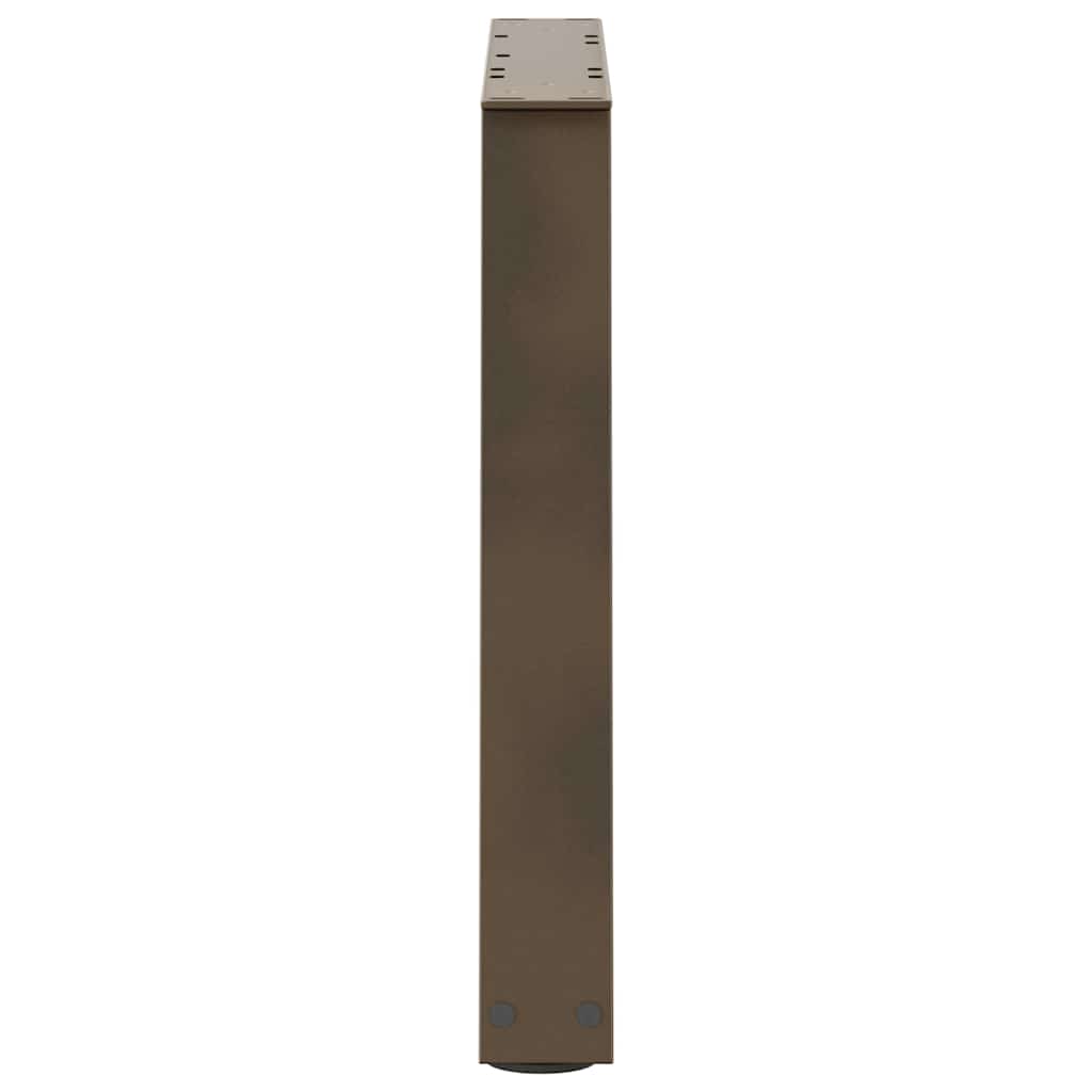 2 db V-alakú natúr acél dohányzóasztal láb 50x(42-43,3) cm
