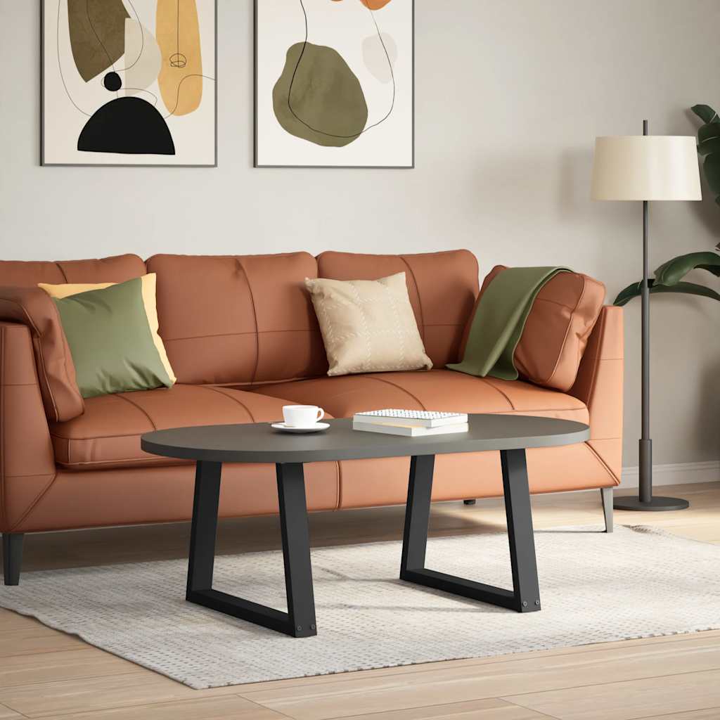 2 db fekete, V-alakú acél dohányzóasztal láb 60 x (42-43,3) cm