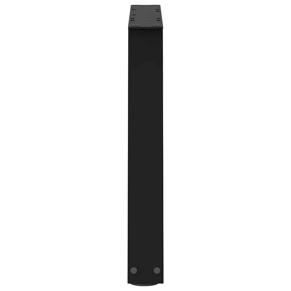 2 db fekete, V-alakú acél dohányzóasztal láb 60 x (42-43,3) cm