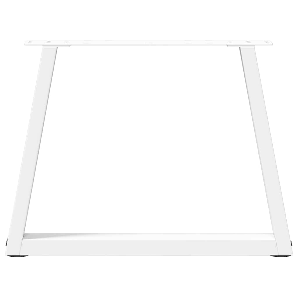 2 db fehér, V-alakú acél dohányzóasztal láb 60 x (42-43,3) cm