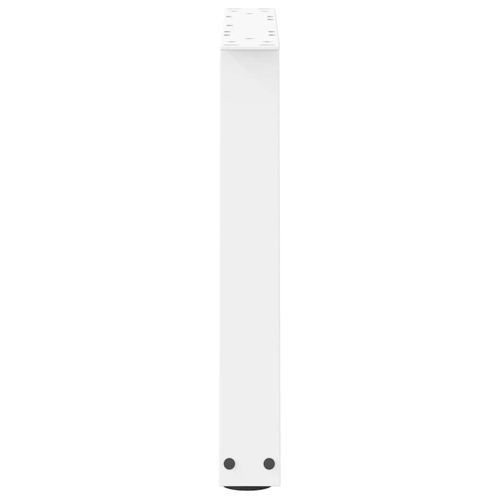 2 db fehér, V-alakú acél dohányzóasztal láb 60 x (42-43,3) cm