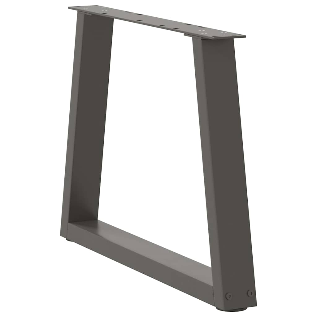 2 db antracitszürke, V-alakú acél dohányzóasztal láb 60 x (42-43,3) cm