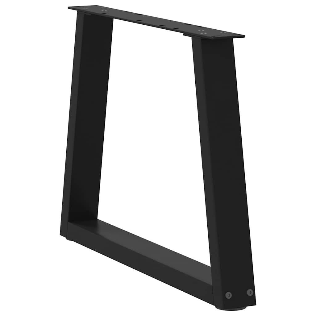 2 db fekete, V-alakú acél dohányzóasztal láb 70 x (42-43,3) cm