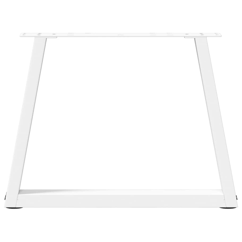 2 db fehér, V-alakú acél dohányzóasztal láb 70 x (42-43,3) cm