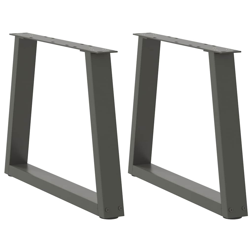 2 db antracitszürke, V-alakú acél dohányzóasztal láb 70 x (42-43,3) cm
