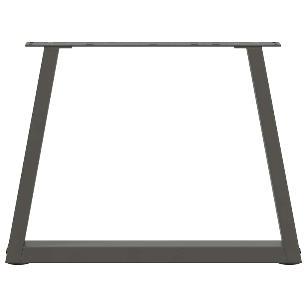 2 db antracitszürke, V-alakú acél dohányzóasztal láb 70 x (42-43,3) cm