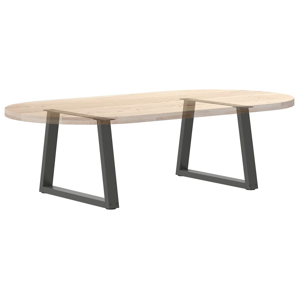2 db antracitszürke, V-alakú acél dohányzóasztal láb 70 x (42-43,3) cm