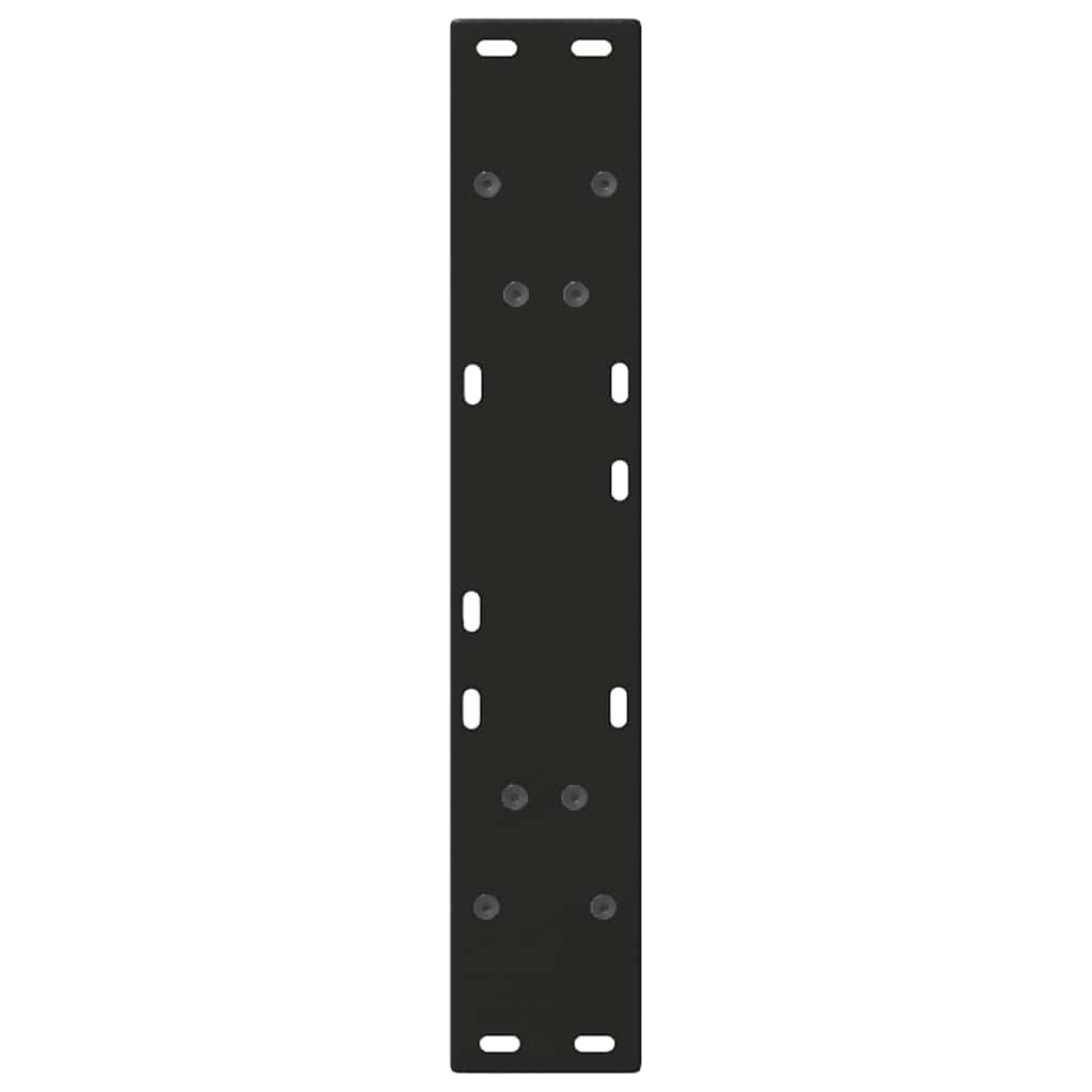 2 db fekete, V-alakú acél étkezőasztal láb 50x(72-73,3) cm