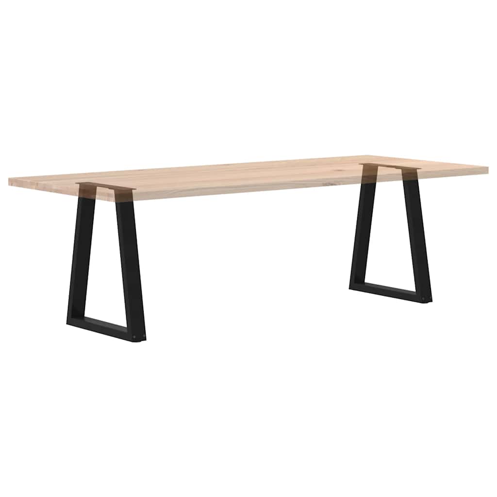 2 db fekete, V-alakú acél étkezőasztal láb 50x(72-73,3) cm
