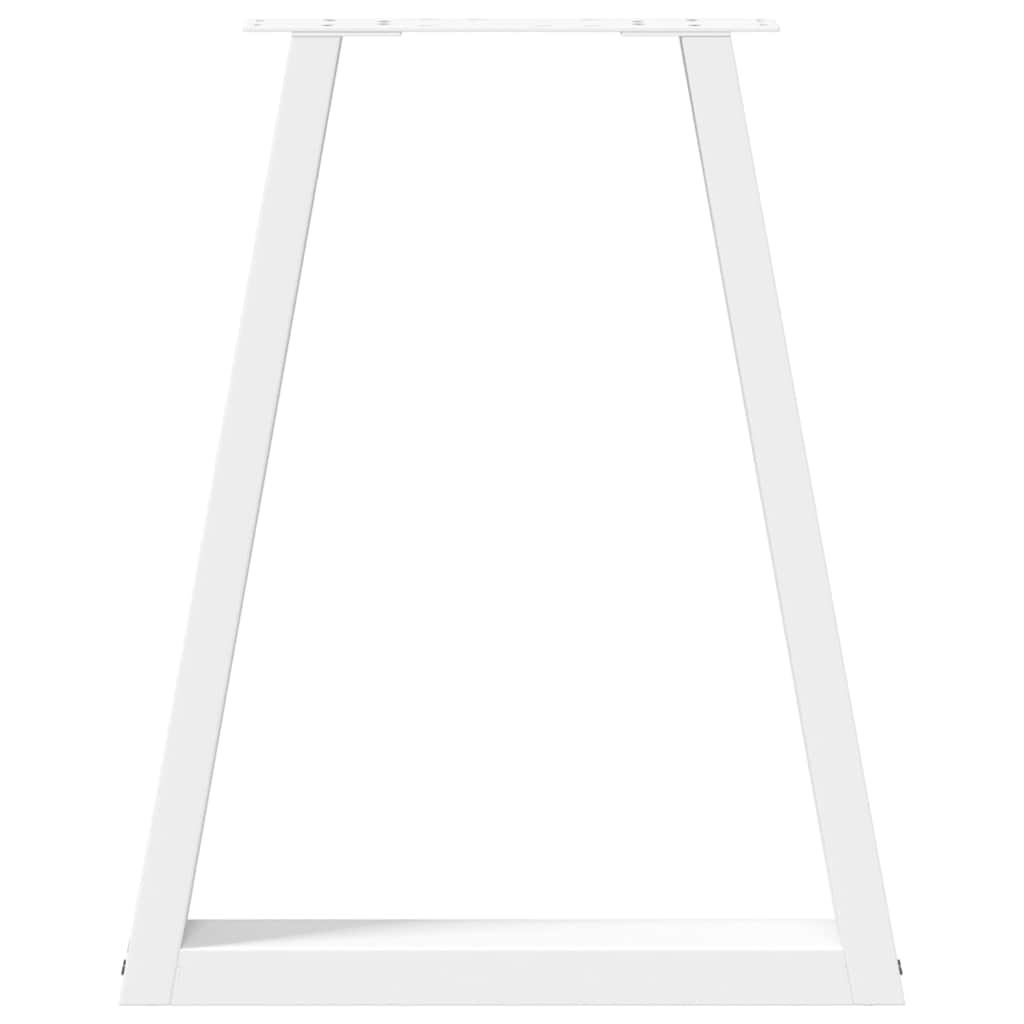 2 db fehér, V-alakú étkezőasztal láb 50x(72-73,3) cm acél étkezőasztalhoz