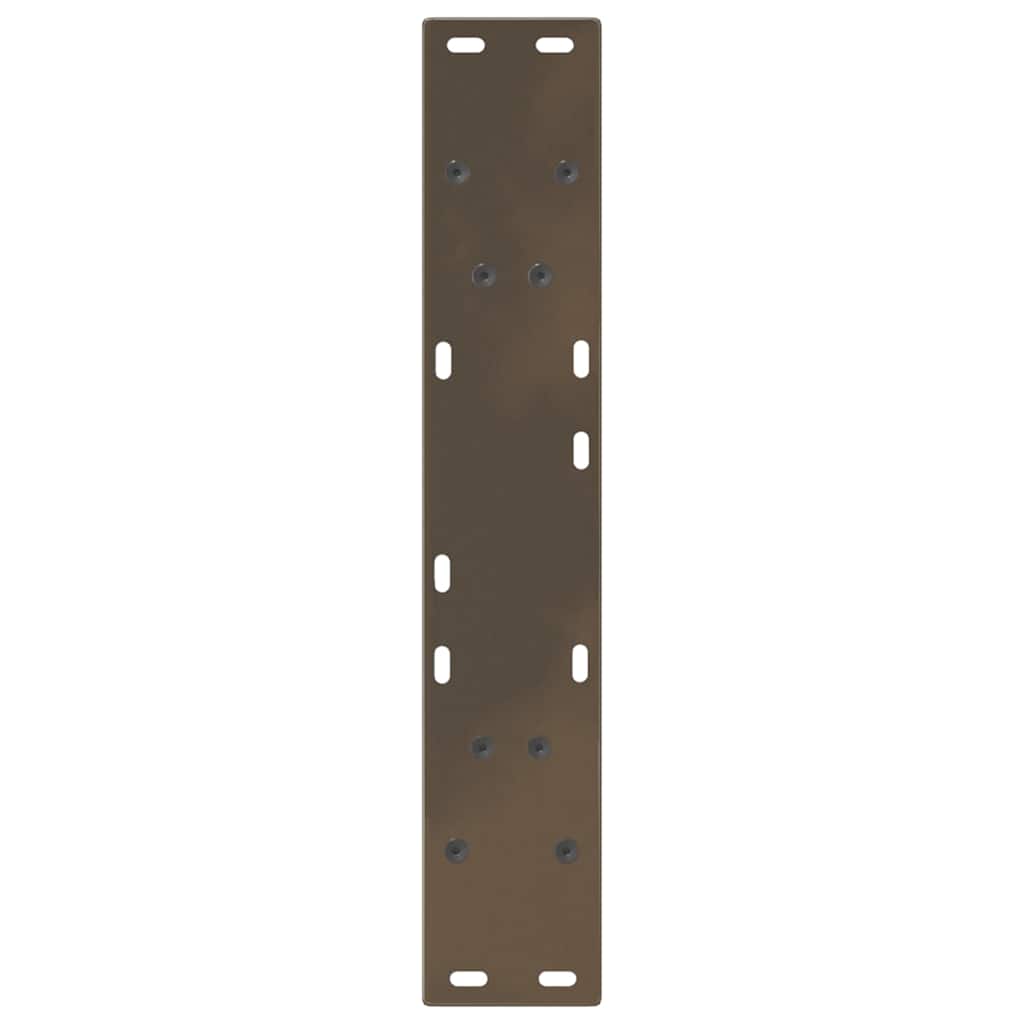 2 db V-alakú natúr acél étkezőasztal láb 50x(72-73,3) cm