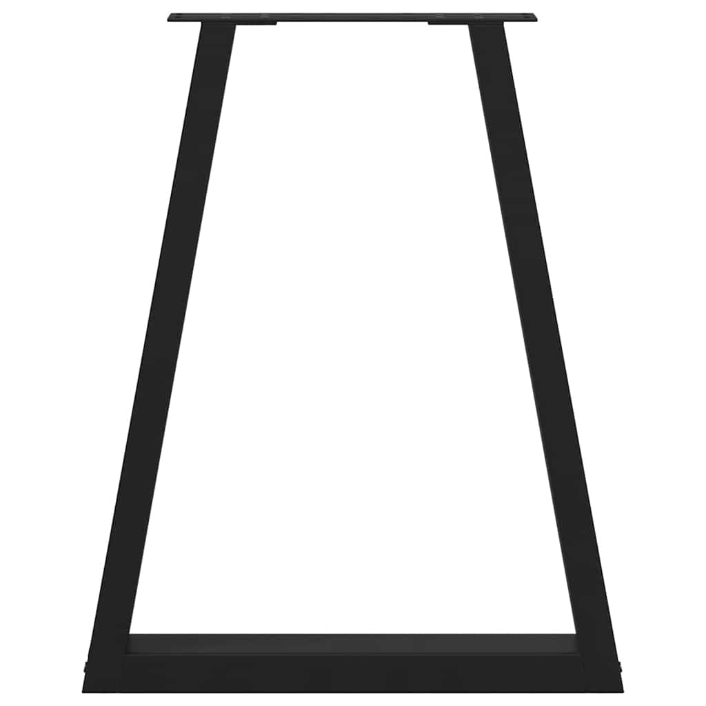 2 db fekete, V-alakú acél étkezőasztal láb 60 x (72-73,3) cm