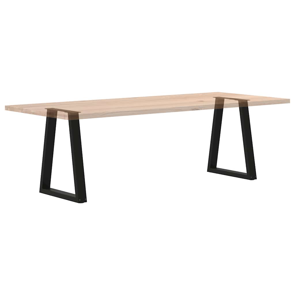 2 db fekete, V-alakú acél étkezőasztal láb 60 x (72-73,3) cm