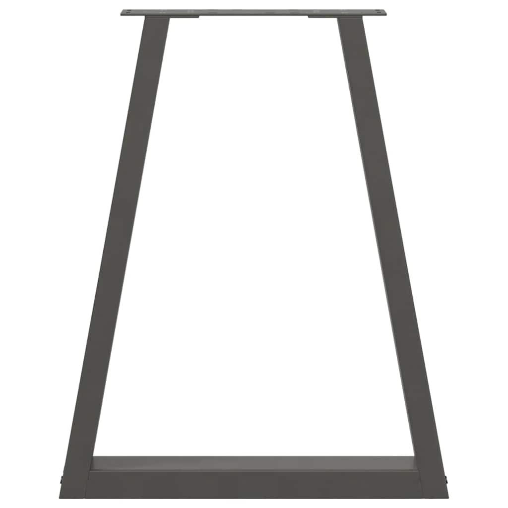 2 db antracitszürke, V-alakú acél étkezőasztalláb 60 x (72-73,3) cm