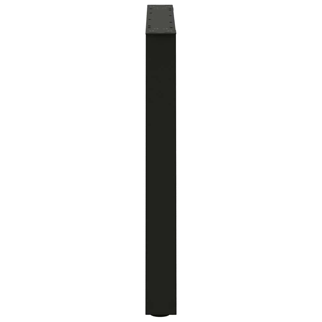2 db fekete, V-alakú acél étkezőasztal láb 70 x (72-73,3) cm