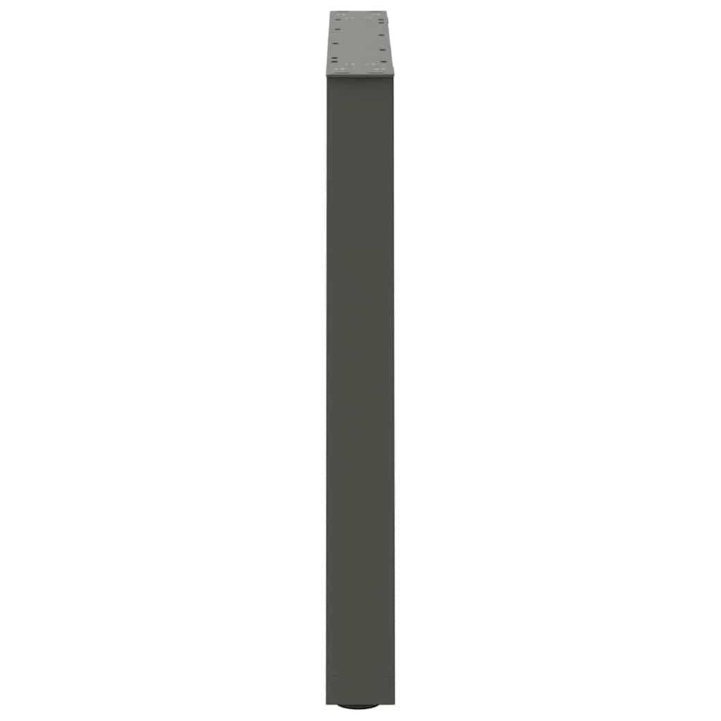 2 db antracitszürke, V-alakú acél étkezőasztalláb 70 x (72-73,3) cm